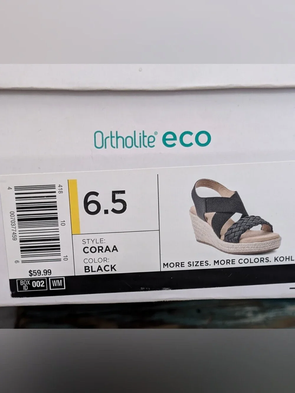 Sonoma Ortholite Eco Style Corra Espadrilles Black Wedges